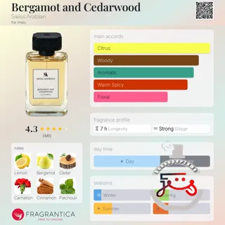 Bergamot and Cedarwood Swiss Arabian